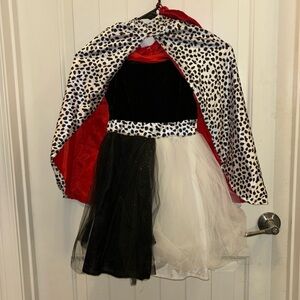 Little girls Cruella Deville costume
